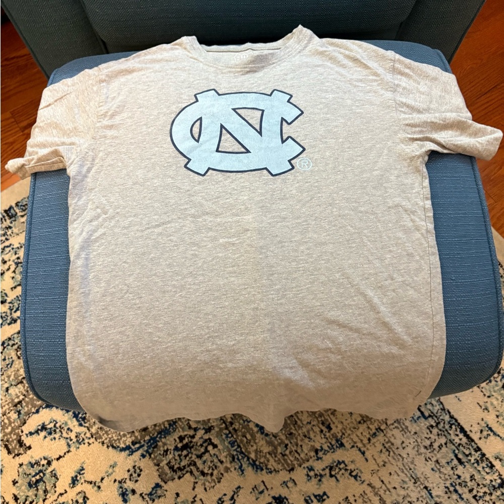 Gray Short Sleeve Tee with UNC Logo
